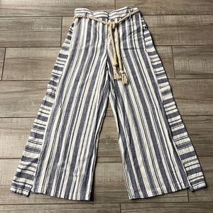 For the Republic blue/white striped wide leg pants.